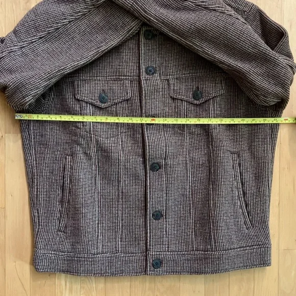 NEW Gap wool houndstooth trucker jacket Medium - Picture 10 of 16